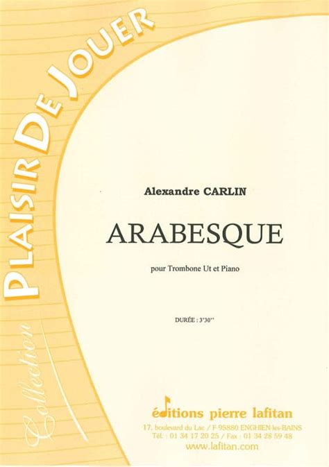 Arabesque Alexandre Carlin Partition