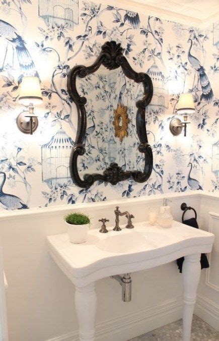 27 Ideas Schumacher Wallpaper Bathroom Sinks Powder Room Wallpaper