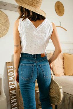 Cowgirl Biker Style Jeans Mom Jeans On Stylevore