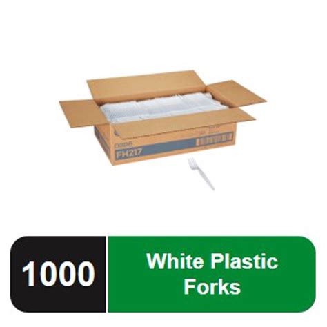 Dixie® Heavy Weight Disposable White Plastic Fork Fh217 1000 Forks