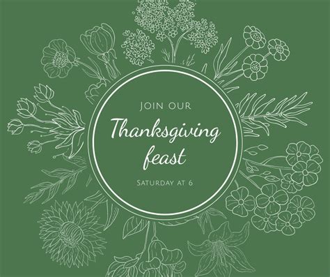 Thanksgiving Feast Facebook Post Template Visme