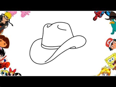 How To Draw A Cowboy Hat Como Dibujar Un Sombrero De Vaquero Youtube