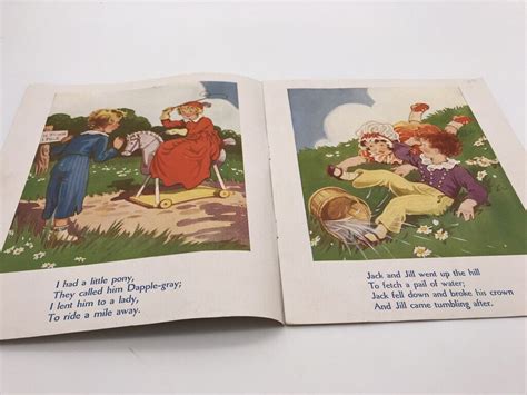 Vintage Childrens Story Book Ding Dong Dell And Other Rhymes 7 14 X