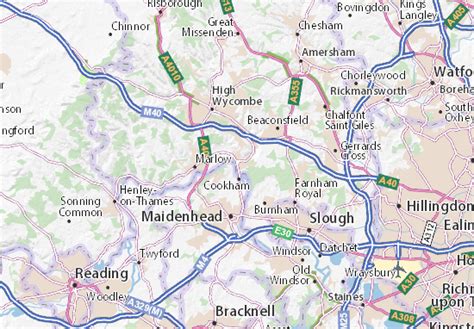 Michelin Bourne End Map Viamichelin