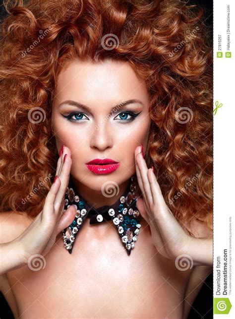 Redhead Model With Perfect Clean Skin Stock Image Image Of Care