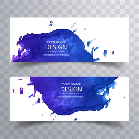 Abstract Colorful Watercolor Banners Set Eps Vector Uidownload