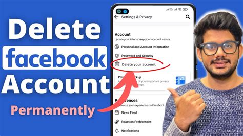 How To Delete Facebook Account Permanently Youtube