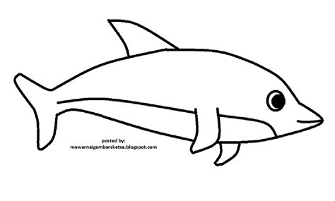 Gambar Mewarnai Gambar Sketsa Hewan Ikan 5 Di Rebanas Rebanas