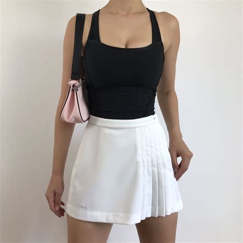 Most Beautiful Fila Pleated Mini Tennis Skirt Ever Depop Tennis