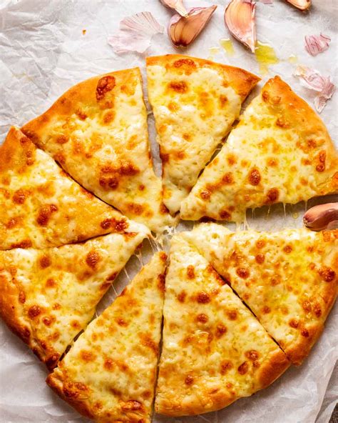 Garlic Cheese Pizza Recipetin Eats
