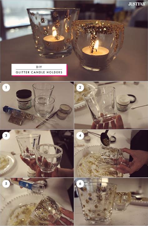 Diy Hostess T Glitter Candle Holders The Style Edit Glitter
