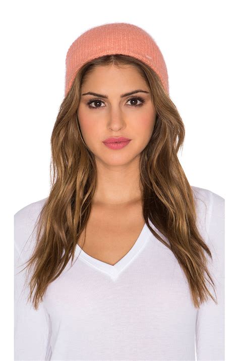 Free People Angora Beanie In Coral At Revolveclothing Revolve Clothing Free People Winter Hats