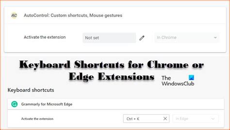 How To Set Keyboard Shortcuts For Chrome Or Edge Extensions