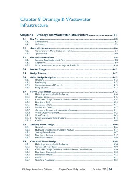 Pdf Chapter 8 Drainage And Wastewater Infrastructurestandards And