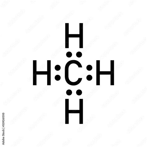 Lewis Structure Of Methane CH Scientific Vector Illustration
