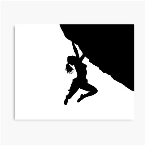 Girl Bouldering Silhouette Canvas Print By Mindgoop Redbubble