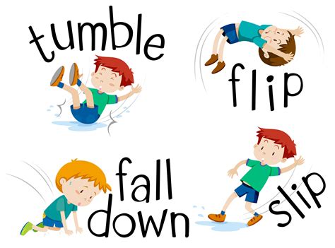 Boy Flipping And Falling Down 455318 Vector Art At Vecteezy