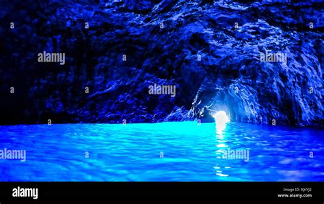 The Blue Grotto Cave In Capri Italy Stock Photo Alamy