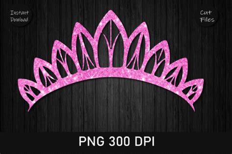 Tiara Pink Shiny Glitter Clipart Graphic By Rizu Designs · Creative Fabrica