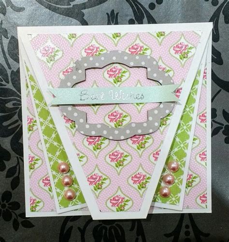 Reverse Trapeze Fold Card Made By Icedimages Using First Edition Pretty