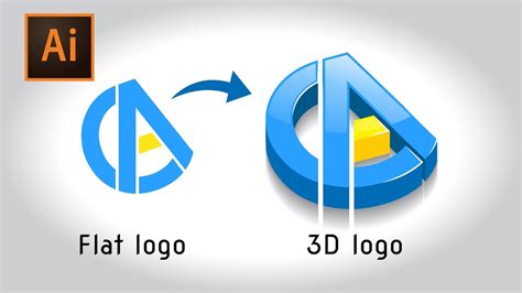 How To Convert 3d Logo From A Flat Logo In Adobe Illustrator