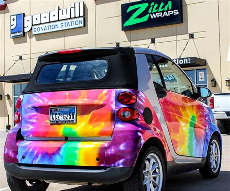 Smart Car Rainbow Car Wraps Vinyl Wrap Car Car Paint Jobs Car Wrap
