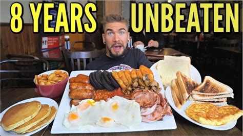 Impossible Full English Breakfast Challenge Mukbang Eating Sounds