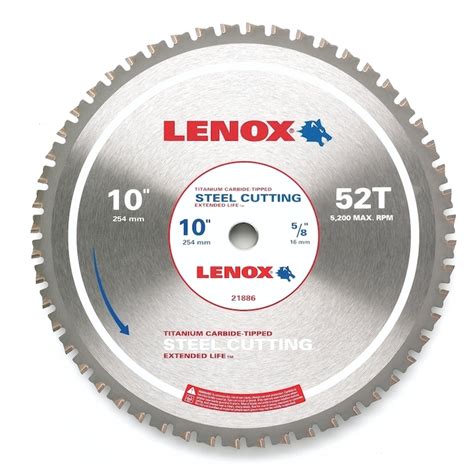Lenox 10 In 52 Tooth Steel Cutting Circular Saw Blade 1809129 Rona