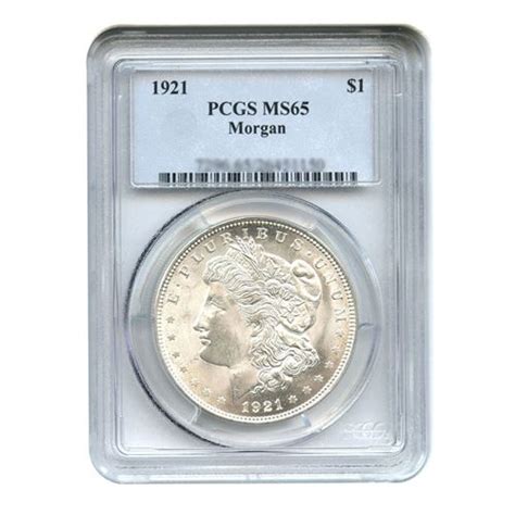 1921 1 Morgan Silver Dollar Pcgs Ms65