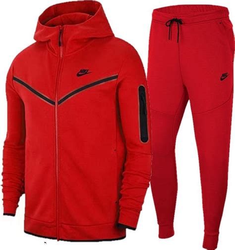 Nike Tech Fleece Trainingspak Senior Rood Maat M Bol