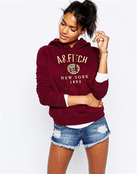 abercrombie and fitch logo new york hoodie at abercrombie outfits clothes hoodies