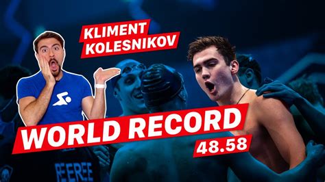 Kliment Kolesnikov 4858 100m Backstroke World Record Full Race