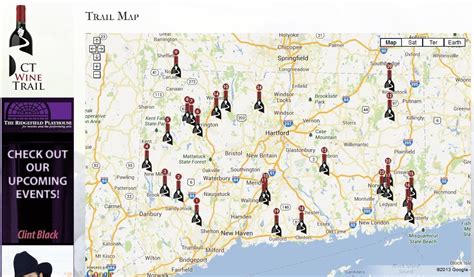 Trail Map Connecticut Ct Wine Trail Wineries And Vineyards Wine