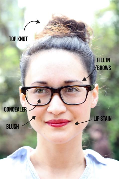 Momiform My 4 Step Glasses Makeup Routine Glasses For Face Shape Glasses Makeup Simple