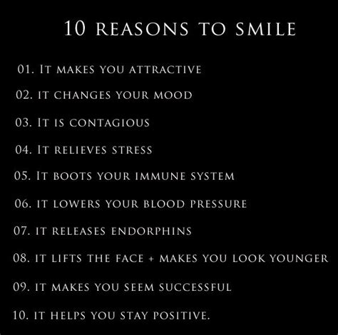 10 Reasons Why You Should Be ‪‎smiling‬ Reasons To Smile Reasons