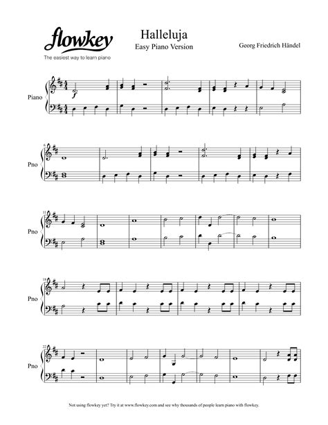 Georg Friedrich H Ndel Hallelujah Free Piano Sheet Music From