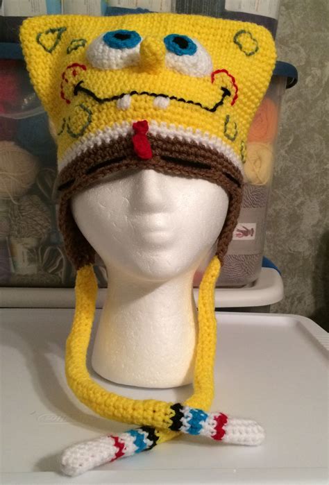 Spongebob Crochet Hat Crochet Hats Crochet Crochet Patterns