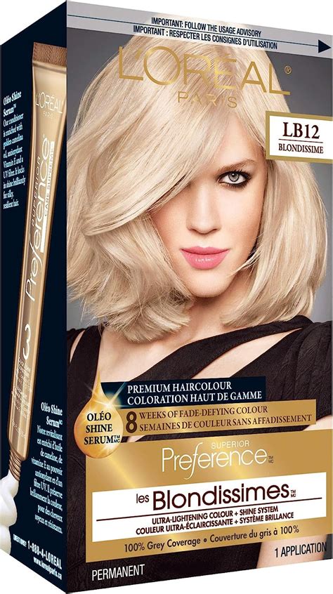 L Oreal Paris Superior Preference Hair Color Lb12 Extralight Sun Blonde Chemical