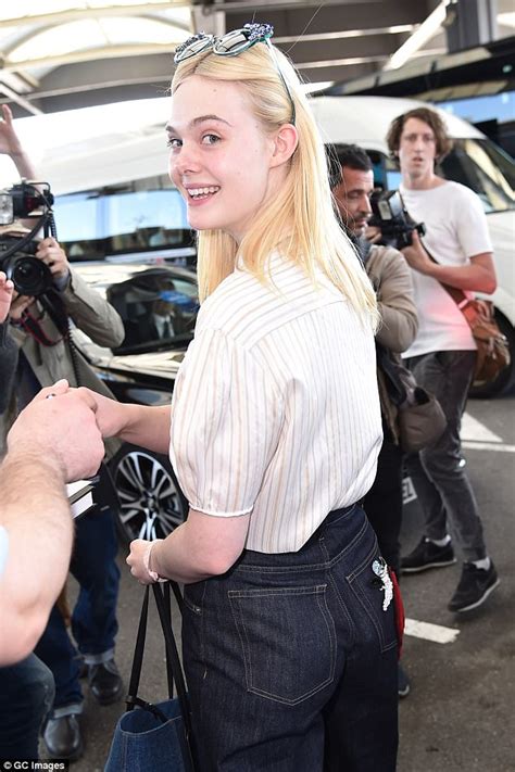 Cannes Film Festival Elle Fanning Arrives In France Daily Mail Online