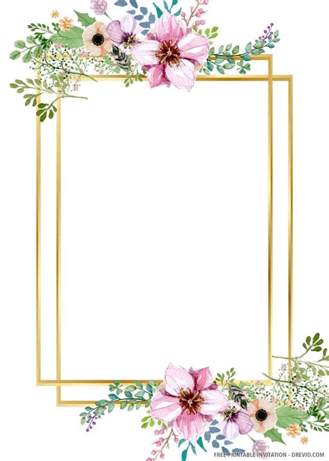 Downloadable Floral Wedding Invitation Templates Free Wedding Invitations Designs