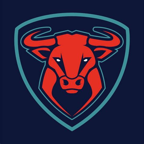 Bull Wappen Emblem Premium Vektor