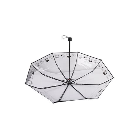 Wholesale 53cmx8k Hand Open Three Fold Transparent Umbrella Txs 011