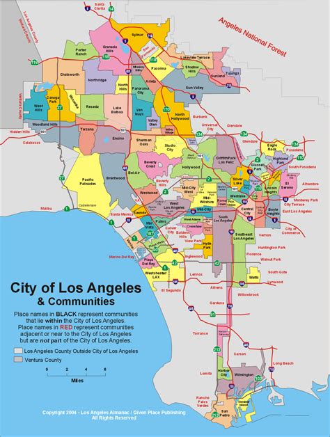 Mapa De Los Angeles Usa