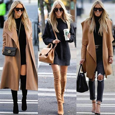 Camel And Black Casual Winter Outfits Winter Fashion Outfits Fashion