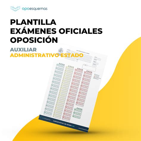 Plantilla Exámenes Esquemas Oposición Auxiliar Administrativo