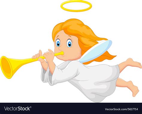 Cartoon Cute Angel Royalty Free Vector Image Vectorstock