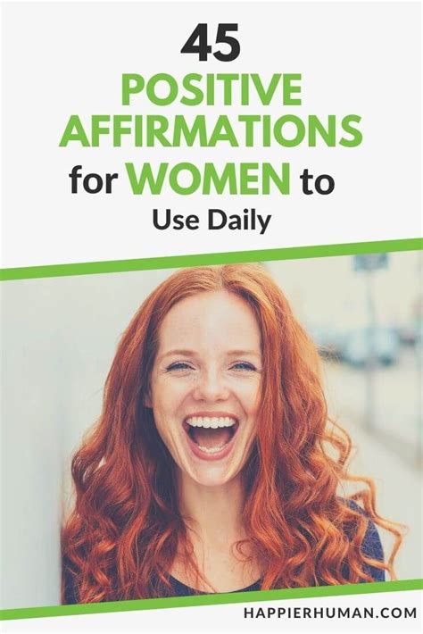 45 Positive Affirmations For Women To Use Daily Happier Human In 2020