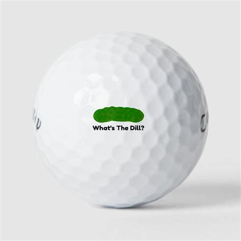 Whats The Dill Pickle Golf Balls Zazzle Golf Ball Golf Ball