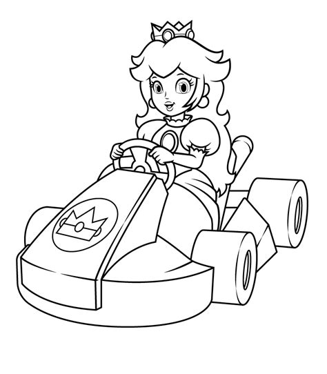 Paper Princess Peach Coloring Page Free Printable Coloring Pages