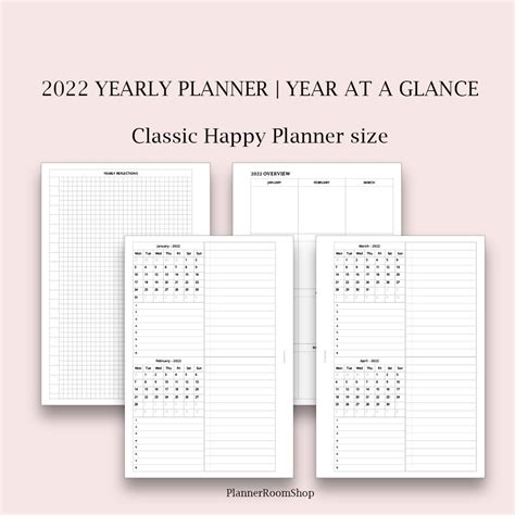 2022 Classic Happy Planner 2022 Monthly Printable 2022 Etsy